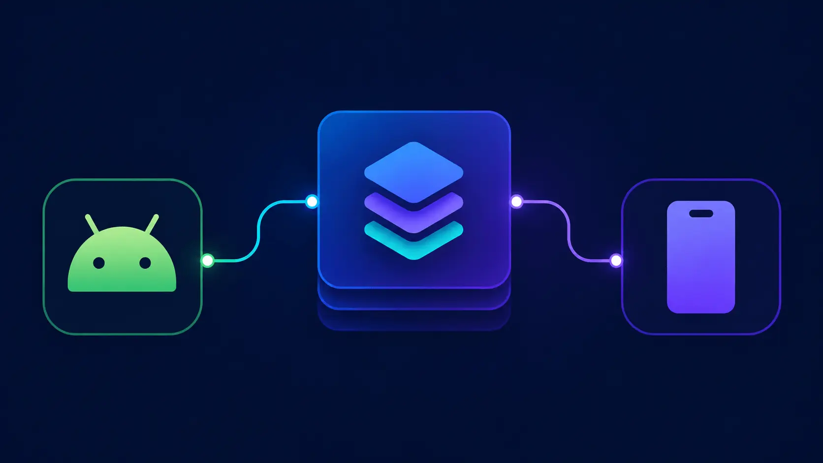 Kotlin Multiplatform shared module architecture diagram showing Android and iOS targets