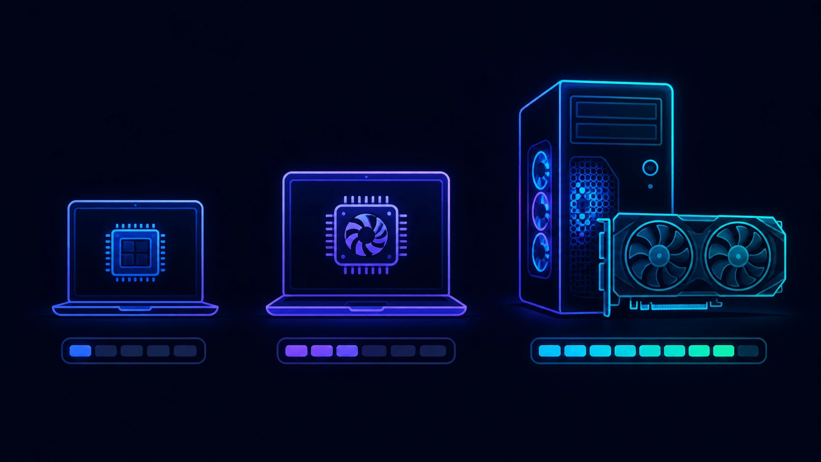 hardware tier comparison chart for running local LLMs on GPU vs Apple Silicon vs CPU