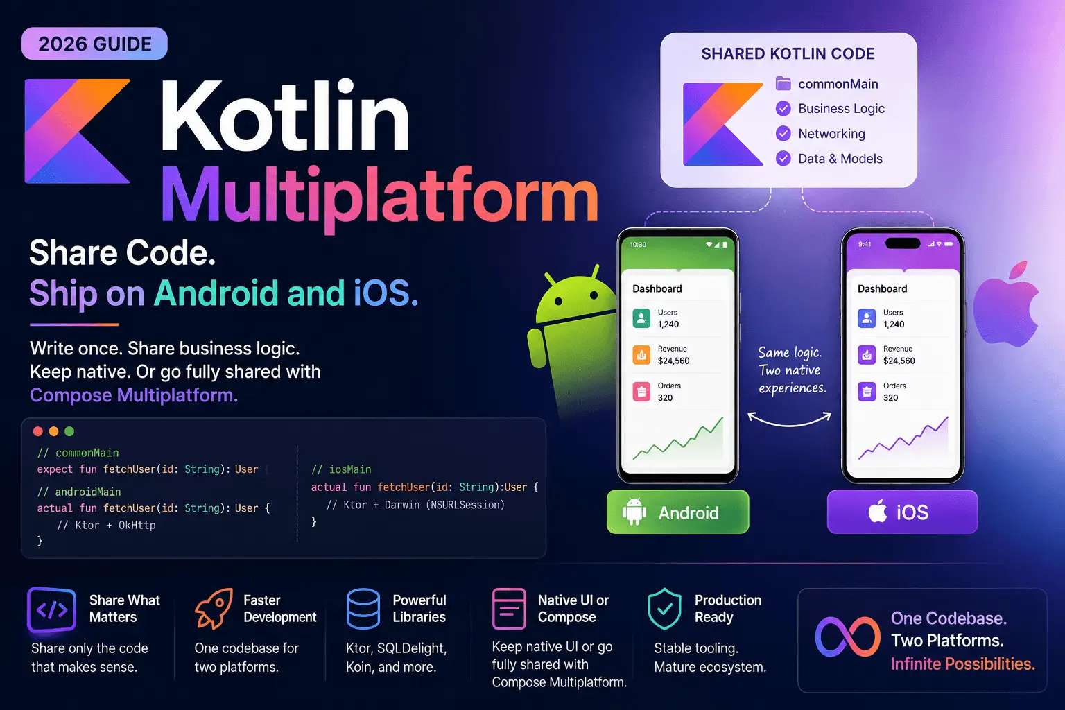 Kotlin Multiplatform in 2026: Sharing Code Between Android and iOS Without Compromise