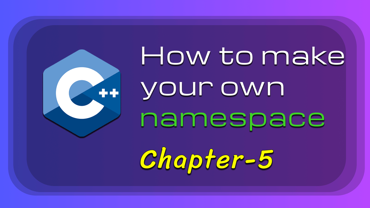 How to create a namespace in C++